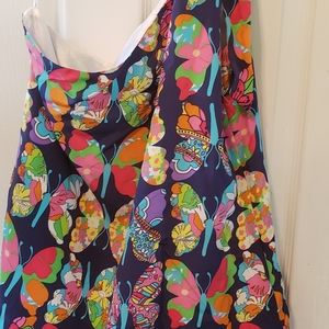 Lilly Pulitzer, Silk, One shoulder top, Size 12